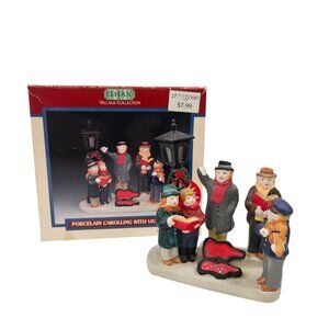 Lemax Accessory Porcelain Carolling With Violinist 1995 Village Collection